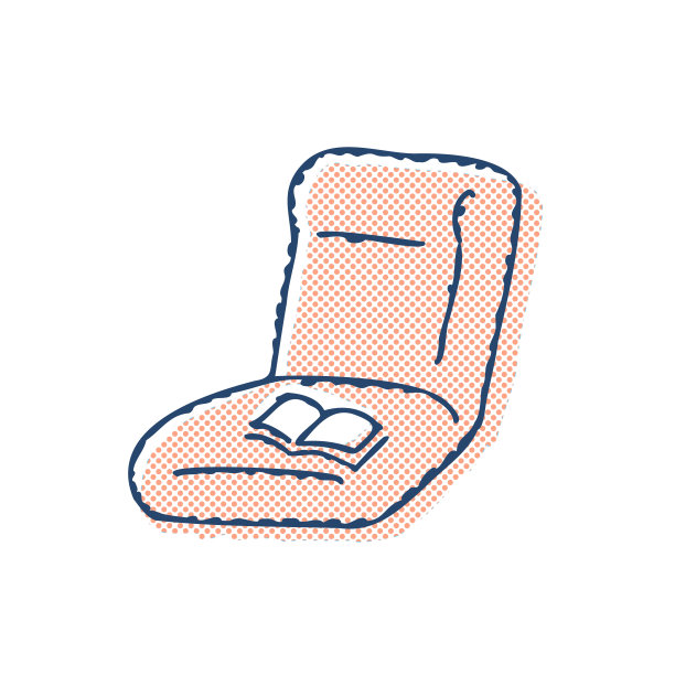 座椅和打开的书图片下载