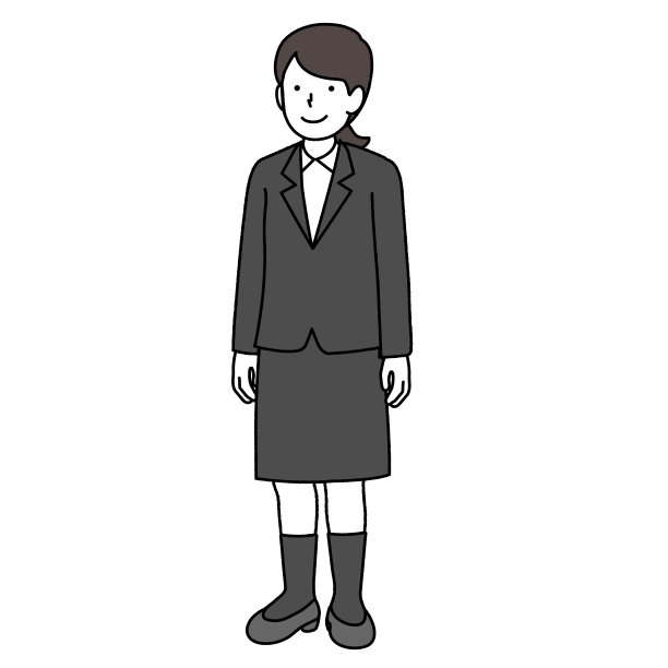 穿着西装的女人的插图图片下载