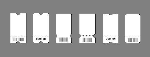 矢量插图的票和优惠券模板图片下载