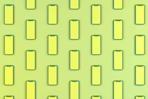 智能手机移动应用演示模型霓虹灯彩色图片下载