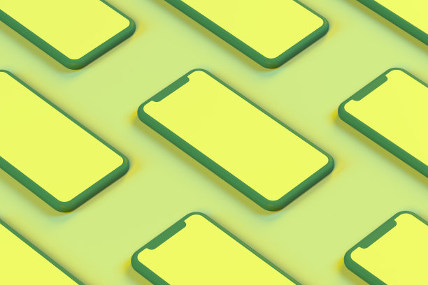 智能手机移动应用演示模型霓虹灯彩色图片下载