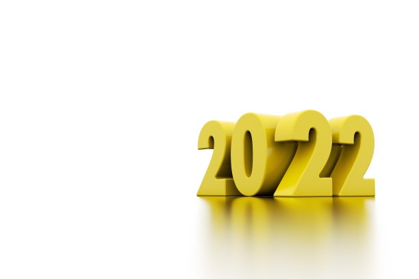 2022年新年创意设计概念，3D渲染。图片下载