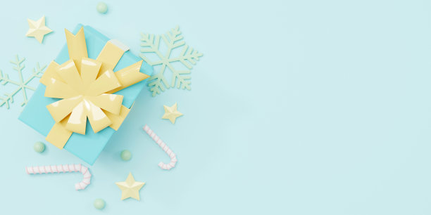 圣诞新年礼物盒装饰素材图片下载