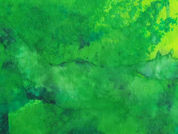 抽象的绿色基调丙烯酸油漆背景。现代艺术作品。刷抚摸绘画。丙烯酸色背景手绘纸上的复制空间。——说明。图片下载