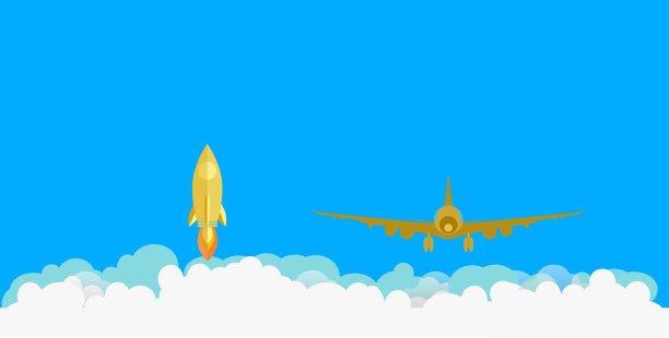 金色的火箭发射,船。说明市场上的商业产品的概念。可用于登陆页面，模板，网页，移动应用程序，海报，横幅，传单。金色的飞机图片下载