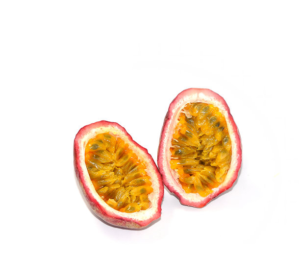 新鲜百香果加白色图片下载