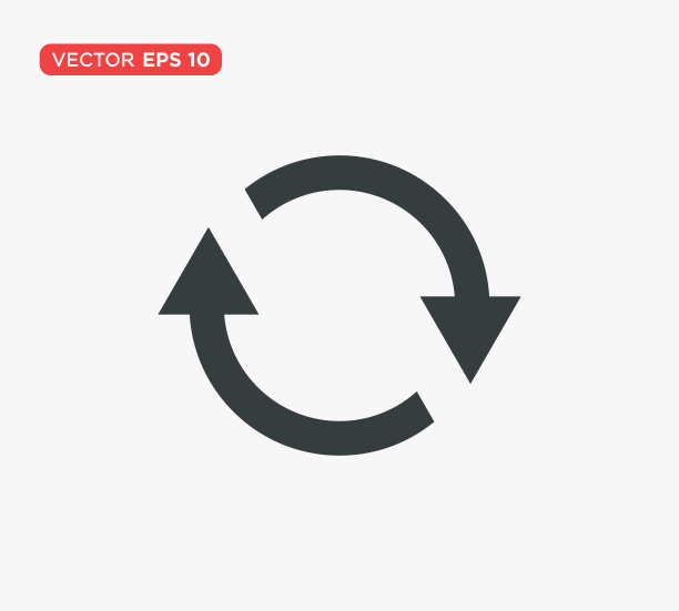 旋转箭头图标矢量插图设计编辑可调整大小EPS 10图片下载