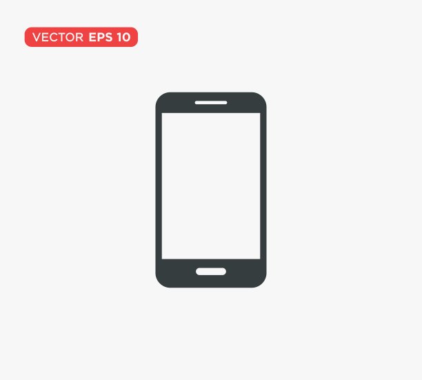 智能手机图标平面矢量插图设计编辑可调整大小EPS 10图片下载