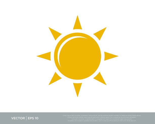 太阳图标矢量插图图片下载