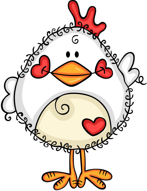 可爱滑稽的白鸡孤立图片下载