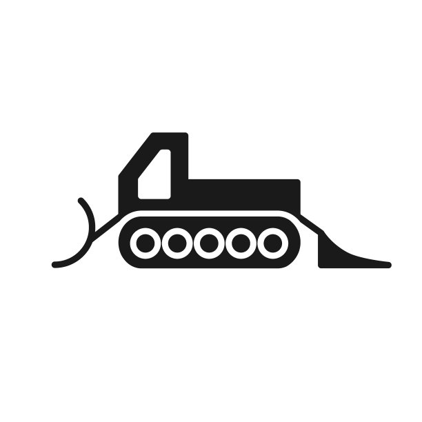 孤立的黑色图标雪地车的白色背景。ratrak的剪影。标志平面设计。冬天的山运动。图片下载