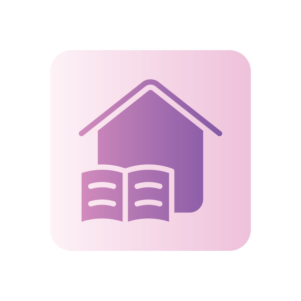 首页学习梯度图标孤立在白色背景图片下载