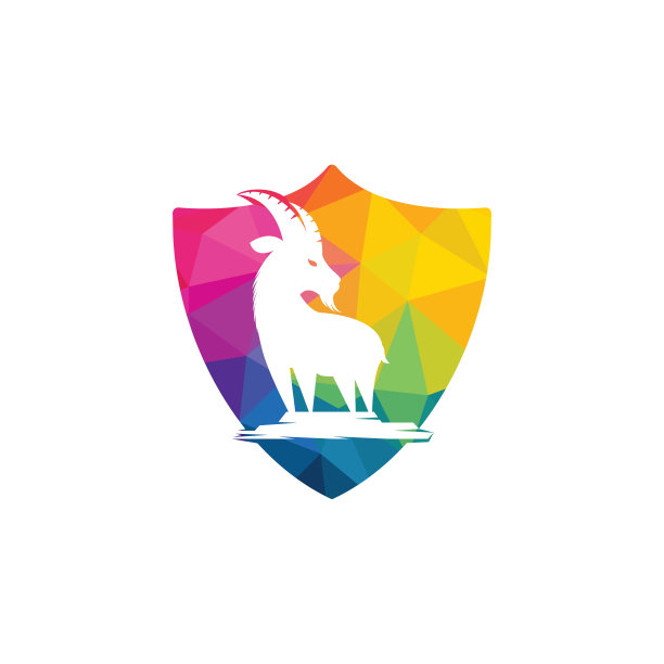 山羊简单的标志模板设计。山山羊矢量标志设计。图片下载