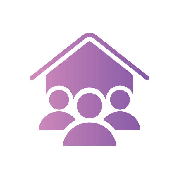 家庭梯度图标孤立在白色背景图片下载