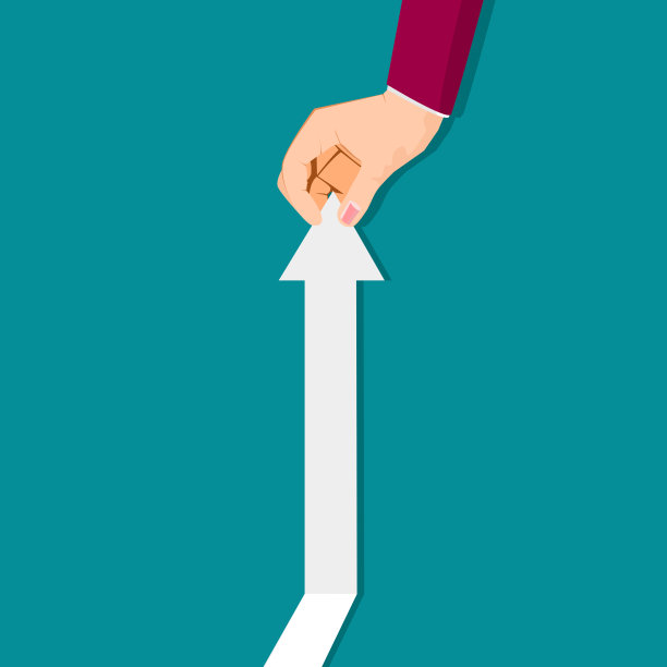 用一个商人的手把箭拉上来。成功的业务增长过程的想法图片下载