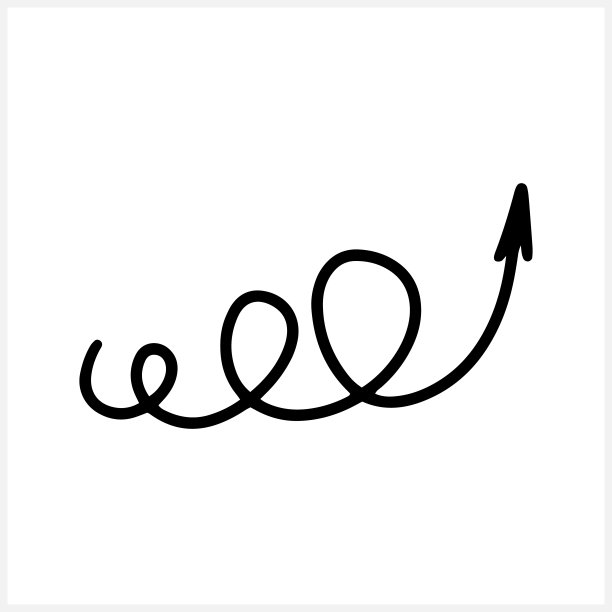 白色背景上的涂鸦箭头图标。手绘艺术线条。矢量素材插图。EPS 10图片下载