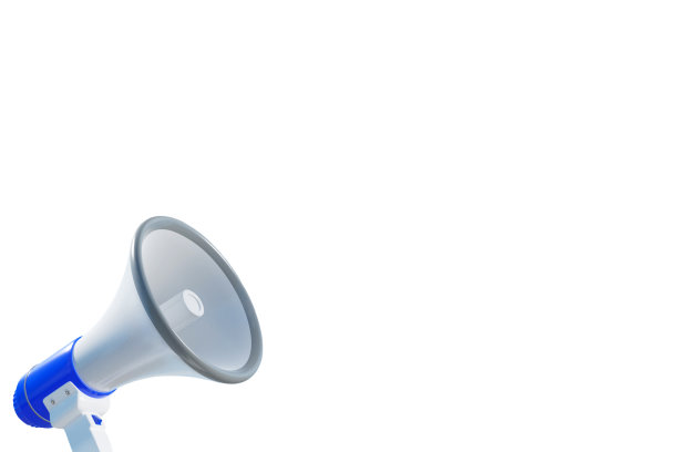 白色背景上有复制空间的扩音器图片下载