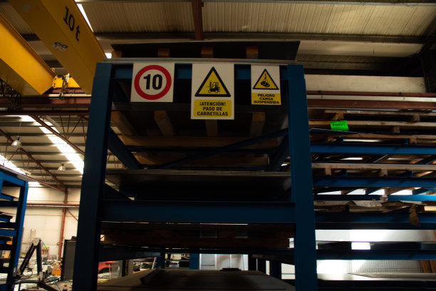 工厂的警告和义务标志图片下载