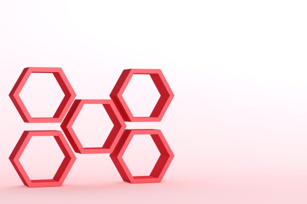 空的白色六边形图片下载