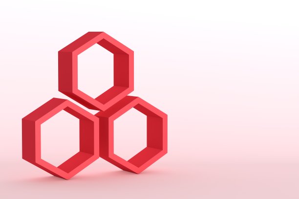 空的白色六边形图片下载