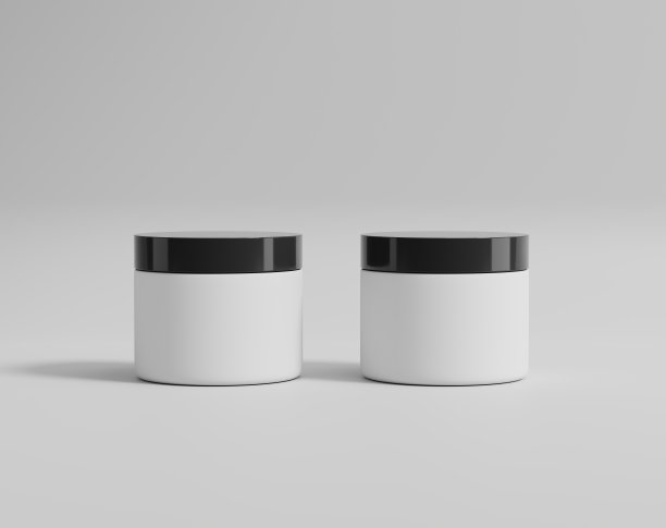 一个白色的圆形塑料奶油瓶图片下载