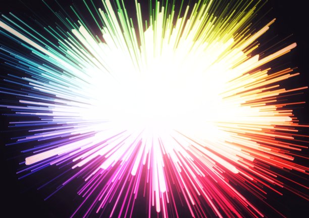 爆炸彩色射线的抽象背景图片下载