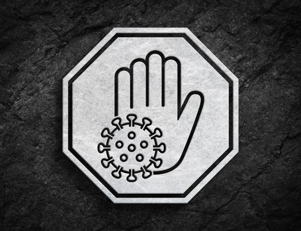 停止covid病毒冠状手势图片下载