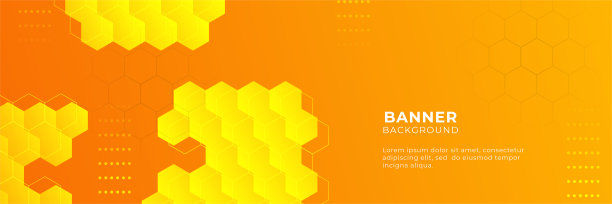 现代渐变橙色和黄色抽象横幅背景设计模板图片下载