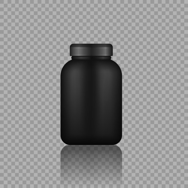 运动食品黑色容器或蛋白质瓶。图片下载