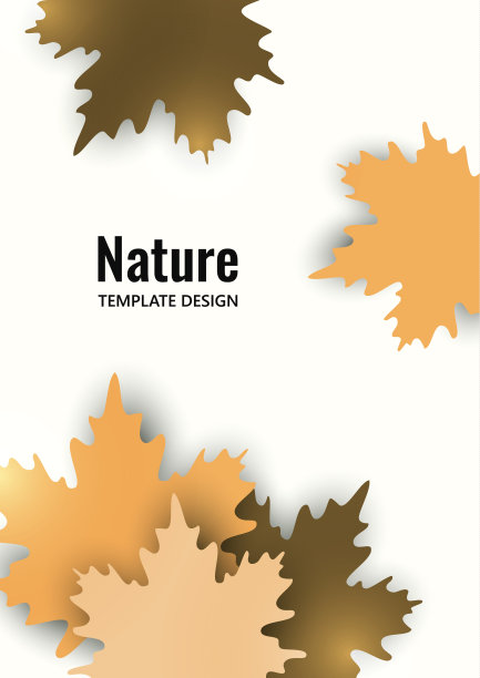 白色背景上明亮的秋天枫叶。创意设计。向量图片下载