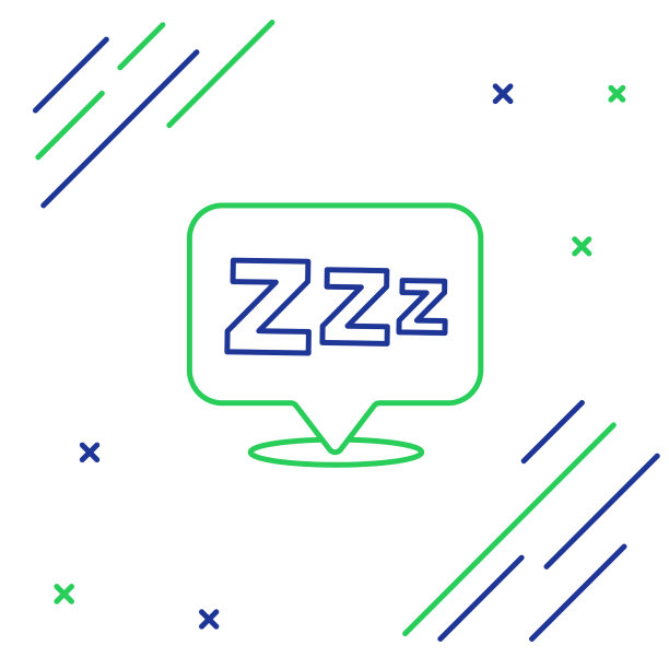 线瞌睡图标孤立在白色背景图片下载