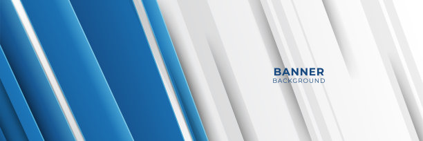 现代抽象渐变深蓝色技术旗帜背景图片下载