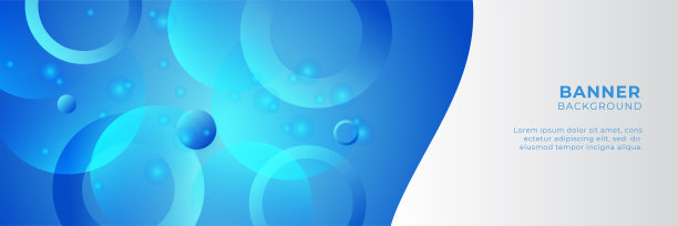 现代抽象渐变深蓝色技术旗帜背景图片下载