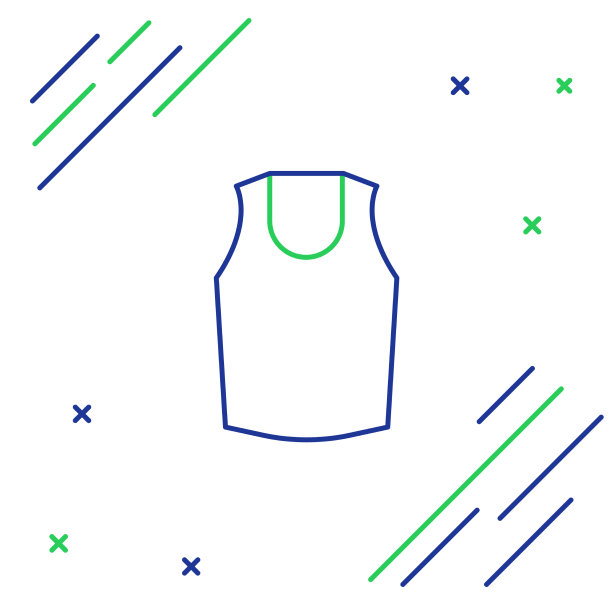 线汗衫图标孤立在白色背景图片下载