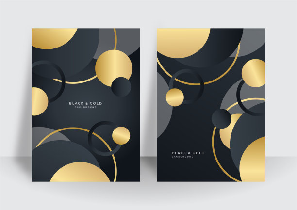 金黑抽象背景图片下载