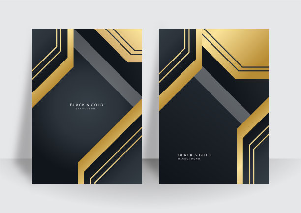 金黑抽象背景图片下载