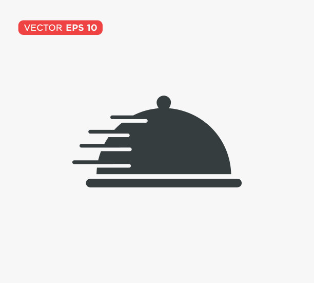 食物托盘图标矢量插图设计编辑可调整大小EPS 10图片下载