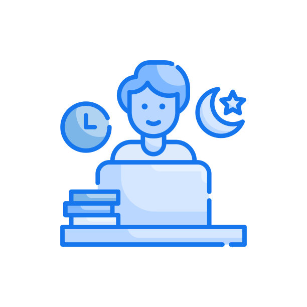 工作手矢量蓝色图标风格插图。EPS 10个文件图片下载