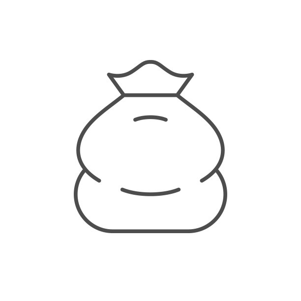 纺织袋线条轮廓图标图片下载
