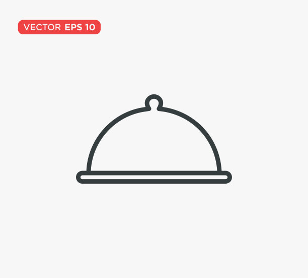 食物托盘图标矢量插图设计编辑可调整大小EPS 10图片下载