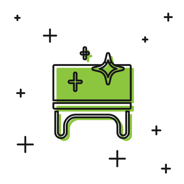 黑色干净的木桌图标隔离在白色上图片下载