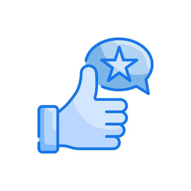 积极互动矢量蓝色图标风格插图。EPS 10个文件图片下载