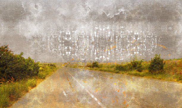 乡间空旷的公路图片下载