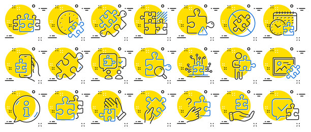 拼图线图标挑战业务图片下载