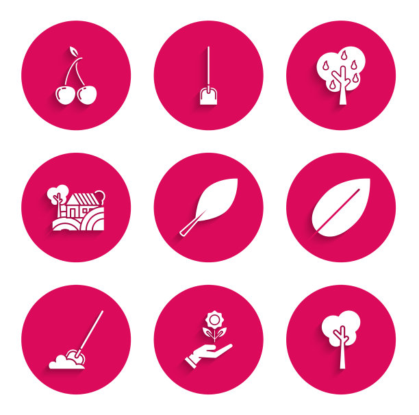 集叶手捧花树铲图片下载