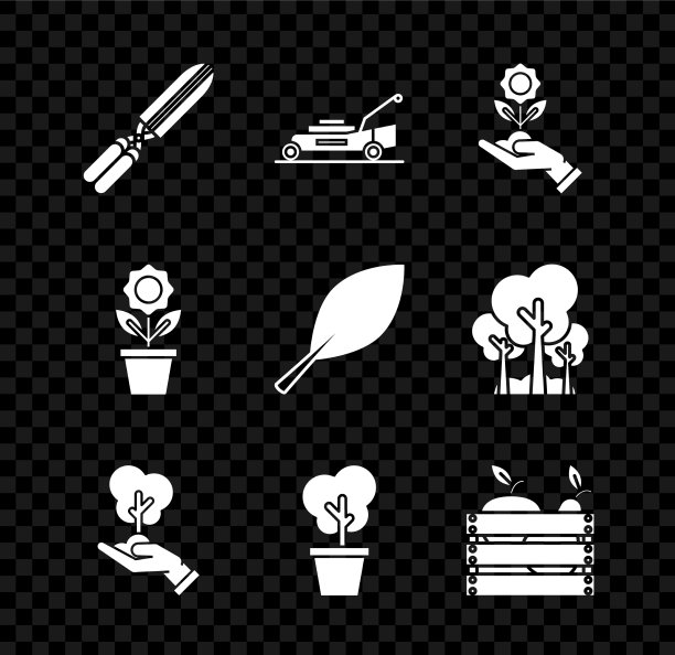 设置园艺手工剪刀修剪草坪图片下载