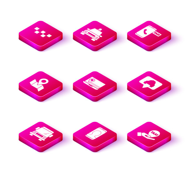 设置汽车出租车电话服务折叠地图图片下载