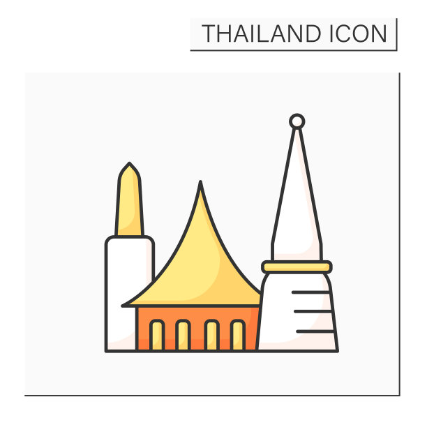 曼谷彩色图标图片下载