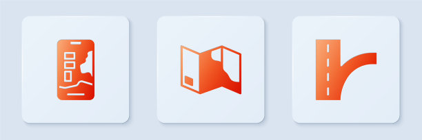 设置折叠地图，城市导航和道路交通图片下载