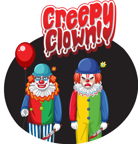 变态小丑徽章上有两个变态小丑图片下载